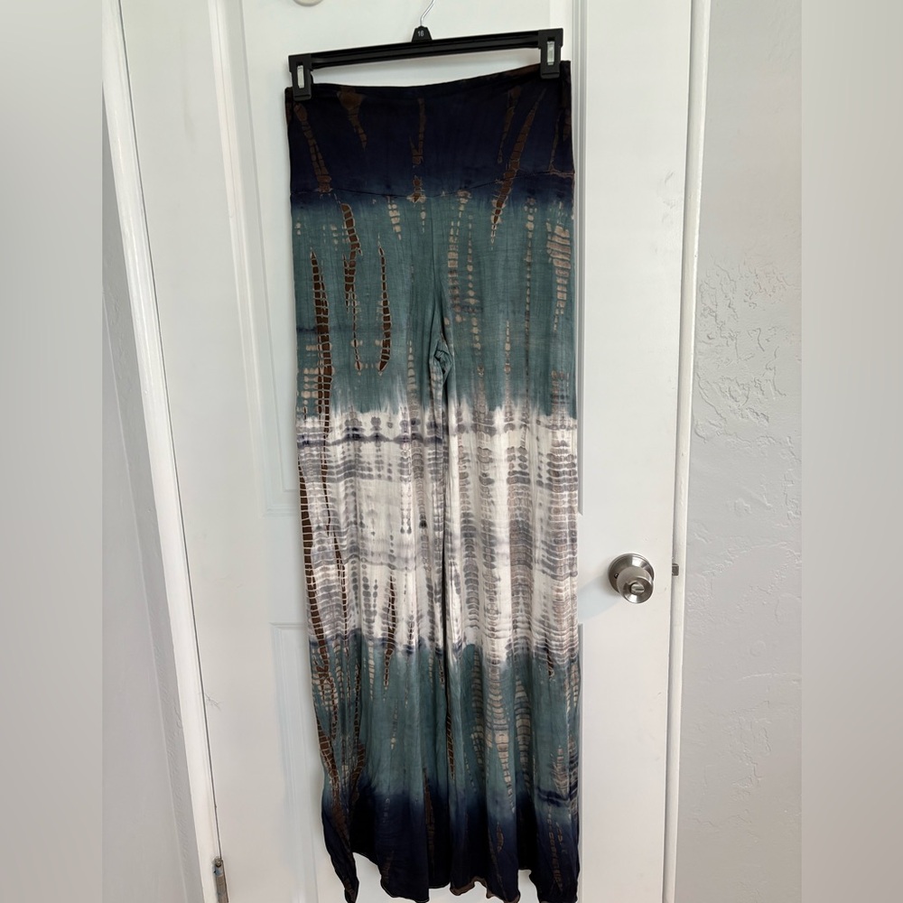 Tie-Dye High rise Wide-Leg Flowy Pants. Kokomo Unlimited NWT Size XL
